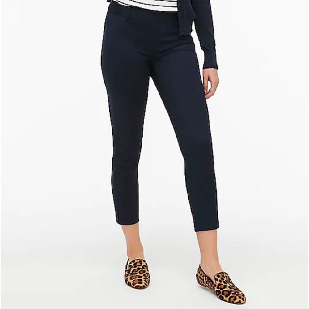 J. Crew Winnie Pant in Stretch Cotton Navy Blue H5159 Size 6